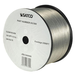 2500' Clear Silver 18/2 SPT-1.5 Wire Spool 1