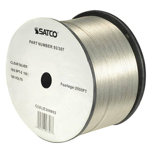 2500' Clear Silver 18/2 SPT-2 Wire Reel 1