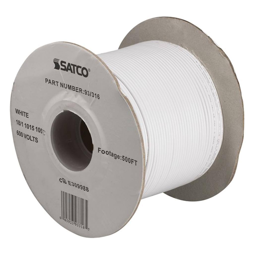 500' White 18/1 Wire Spool 1