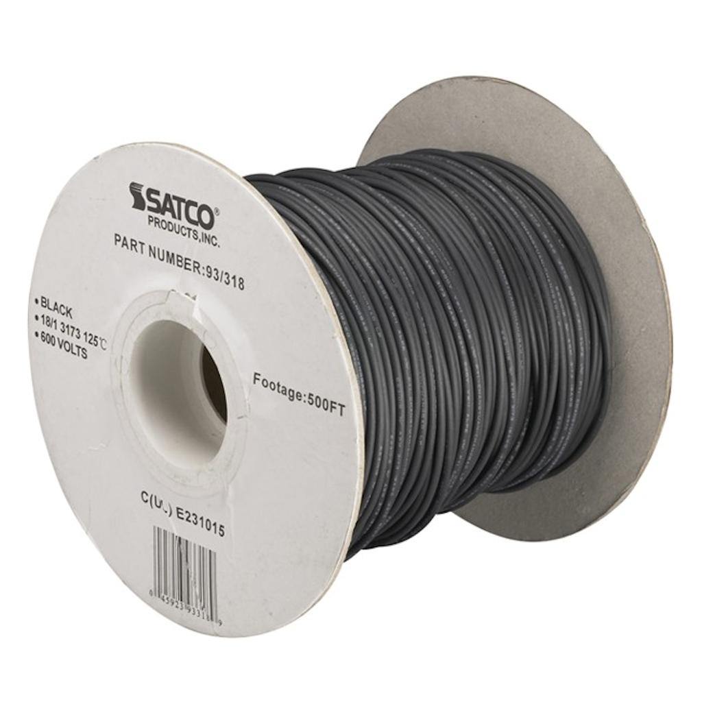 500' Black 18/1 Wire Spool 1