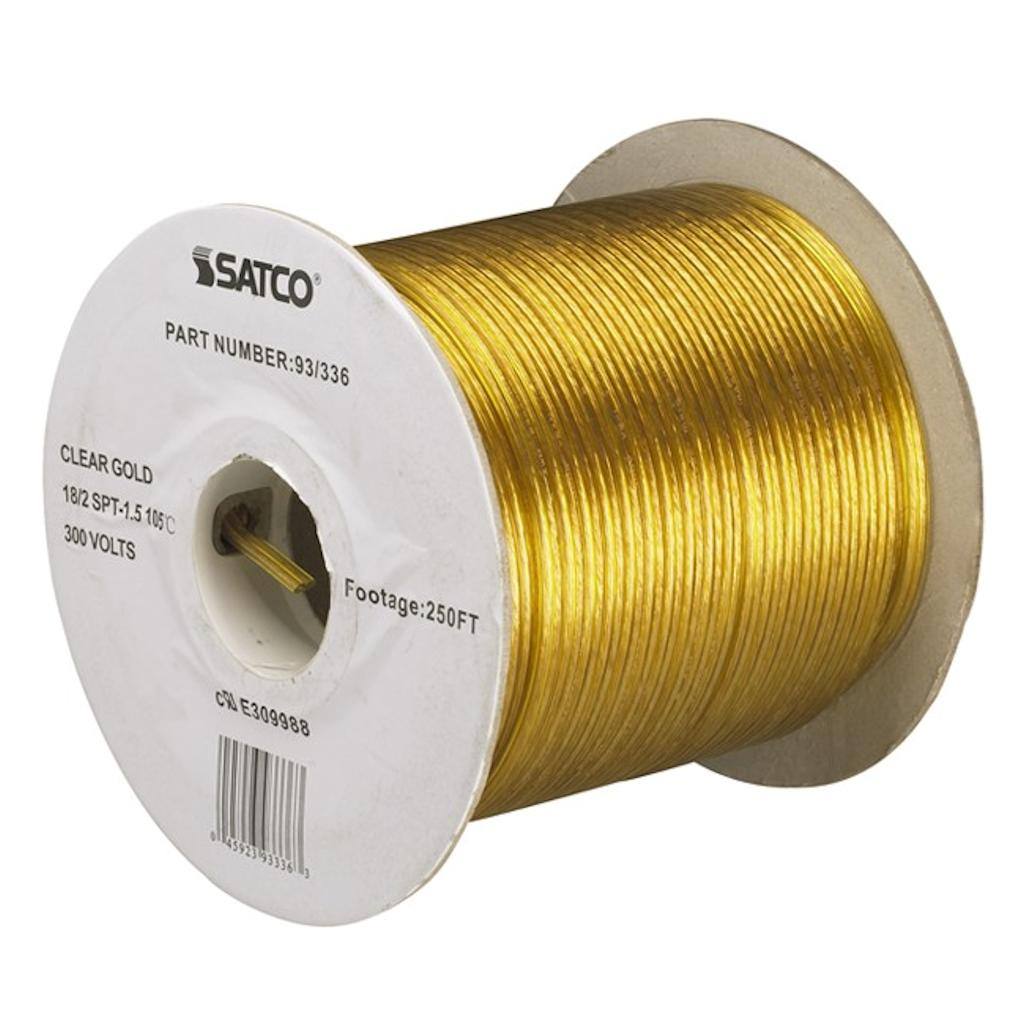 250' Clear Gold 18/2 SPT-1.5 Wire Spool 1