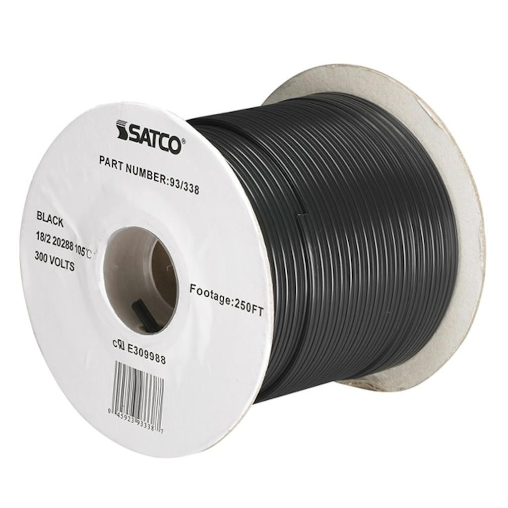 250' Black 18/2 SPT-1.5 Wire Spool 1