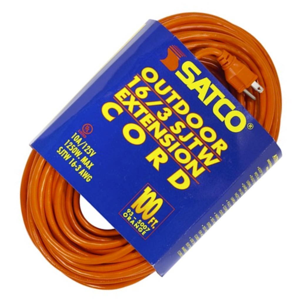 100' 16/3 SJTW Orange Extension Cord 1