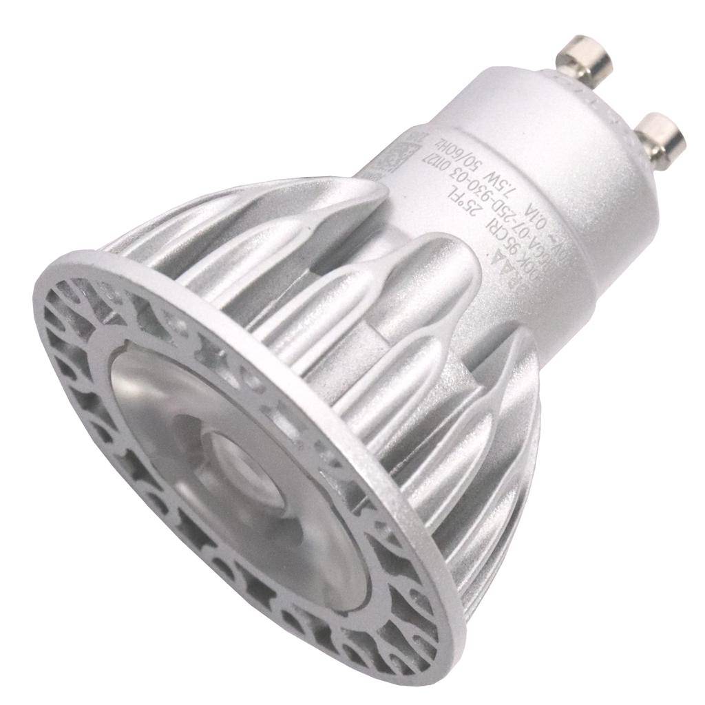 7.5 watt 120 volt MR16 Twist and Lock Base 3000K Natural White Dimmable Wide Flood LED 1