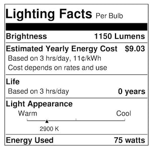 75 watt 120 volt S14 Medium Screw Base Ceramic White 2