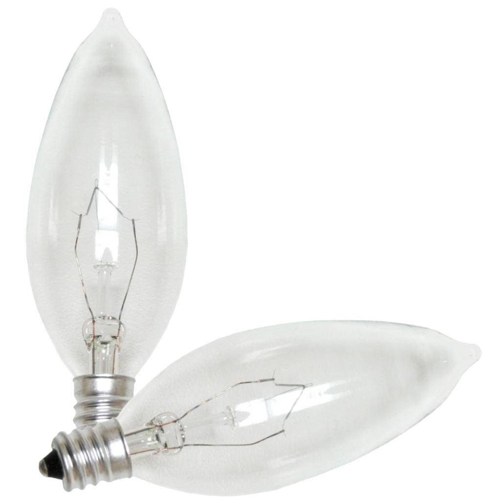 15 watt 120 volt B10 Candelabra Screw Base 2850K Warm White (2 pack) 1
