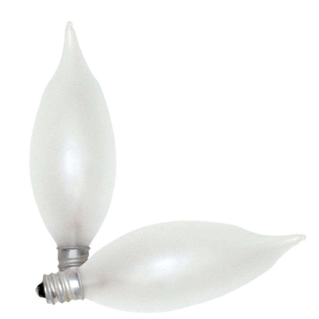 25 watt 120 volt B10 Candelabra Screw Base Long Life Frosted (2 pack) 1