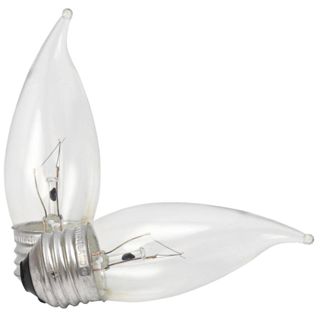 25 watt 120 volt B10 Medium Screw Base 2850K Warm White (2 pack) 1