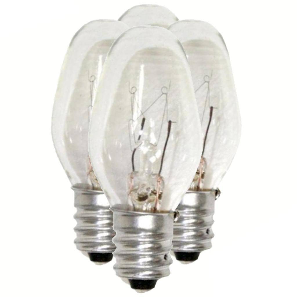 4 watt 120 volt C7 Candelabra Screw Base Long Life Clear Night Light (4 pack) 1