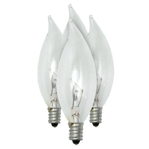 25 watt 120 volt B10 Candelabra Screw Base 2850K Warm White (4 Pack) 1
