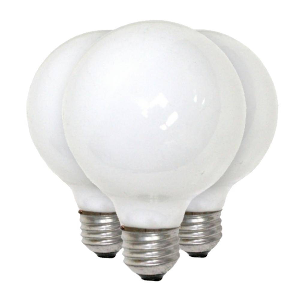 40 watt 120 volt G25 Medium Screw Base 2850K Warm White (3 pack) 1