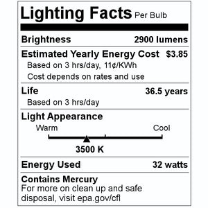 32 watt 48" T8 Medium Bi-Pin Base 3500K Neutral White 2