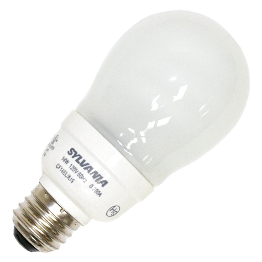 14 watt 120 volt A19 Medium Screw Base 2700K Warm White CFL 1
