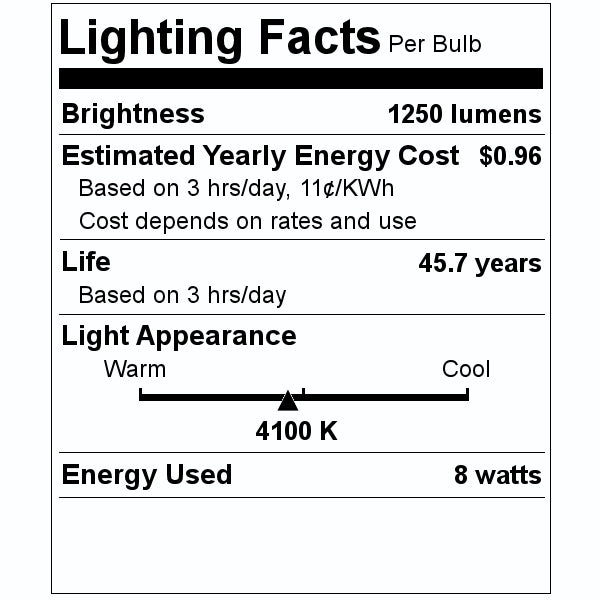 8 watt 24" T8 Medium Bi-Pin Base 4100K Cool White Non-Dimmable LED 2