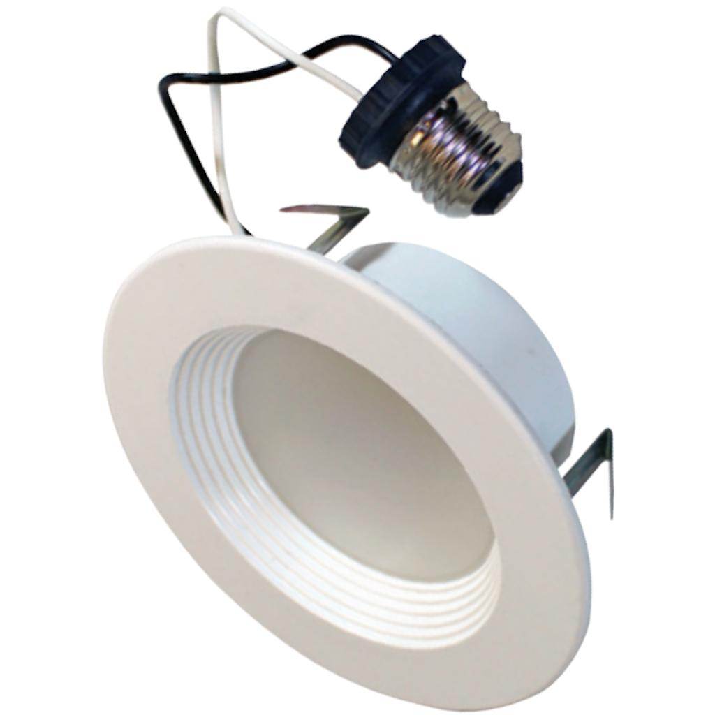 4" 8 Watt 120 volt Medium Screw Base 4000K Dimmable Flood LED RT4 Retrofit Kit 1