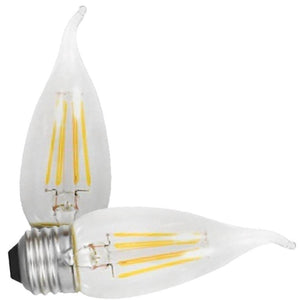5.5 watt 120 volt B10 Medium Screw Base 2700K Warm White Dimmable LED (2 pack) 1