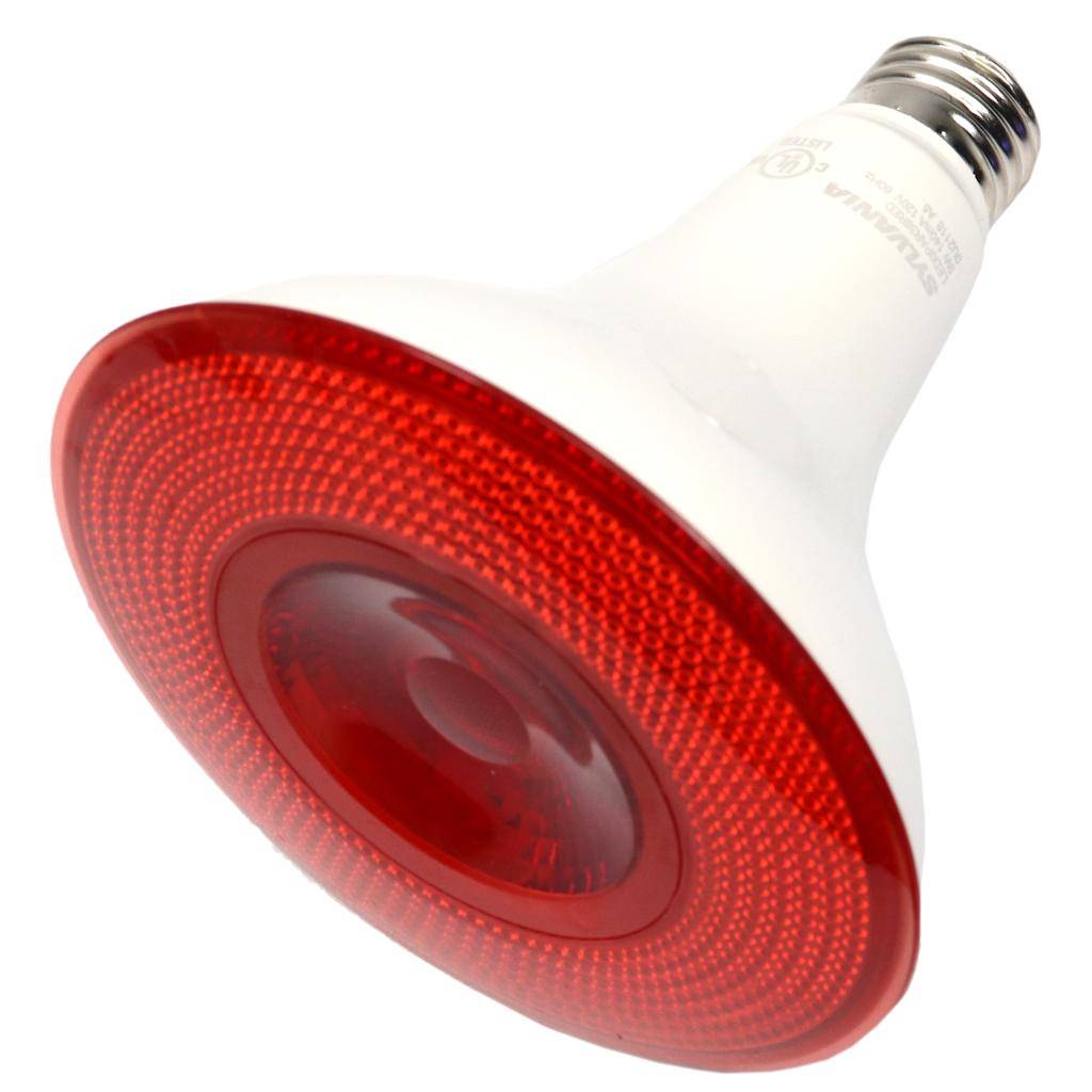 9 watt 120 volt PAR38 Medium Screw Base Red Non-Dimmable Flood LED 1