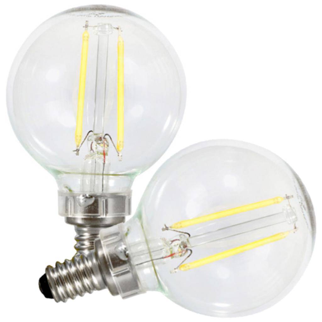 4 watt 120 volt G16.5 Candelabra Screw Base 5000K Daylight Dimmable LED (2 Pack) 1