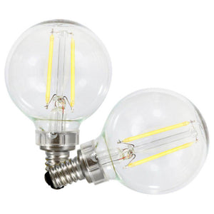 5.5 watt 120 volt G16.5 Candelabra Screw Base 2700K Warm White Dimmable LED (2 pack) 1