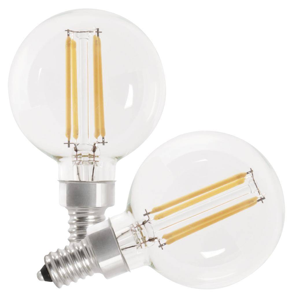 5.5 watt 120 volt G16.5 Candelabra Screw Base 5000K Daylight Dimmable LED (2 Pack) 1