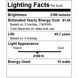 12 watt 48" T8 Medium Bi-Pin Base 4100K Cool White Dimmable LED 2