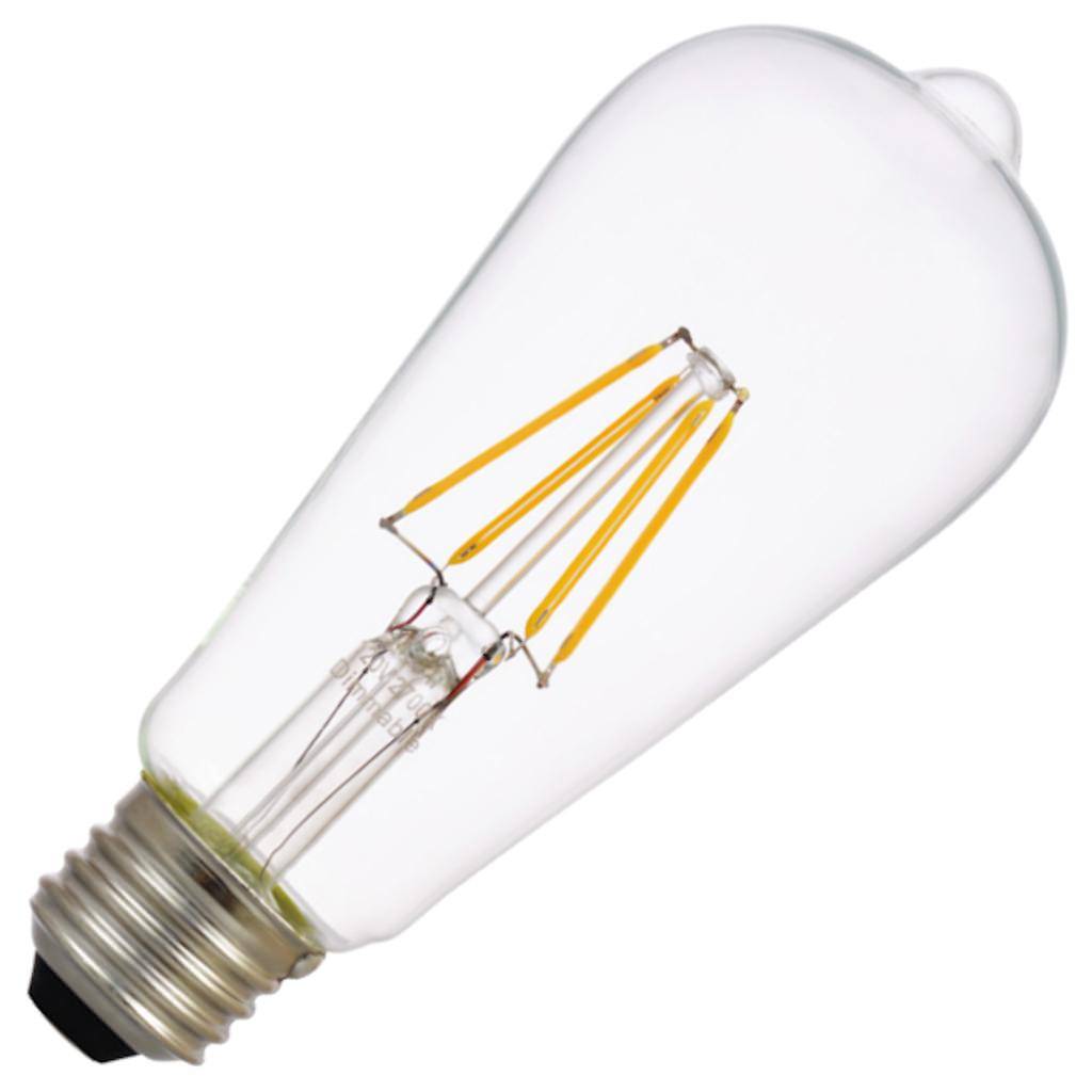 7 watt 120 volt ST19 Medium Screw Base 5000K Daylight Clear Dimmable LED 1