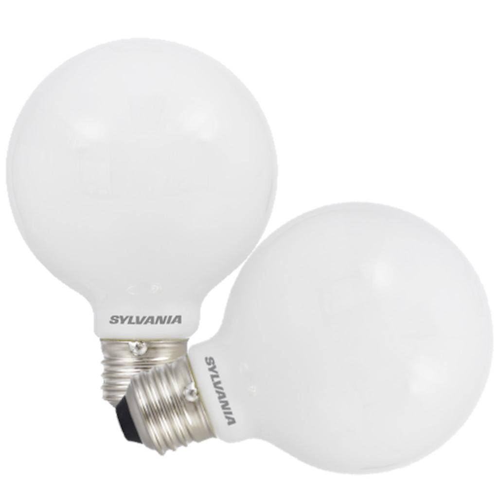 8 watt 120 volt G25 Medium Screw Base 5000K Daylight Frosted Dimmable LED (2 pack) 1