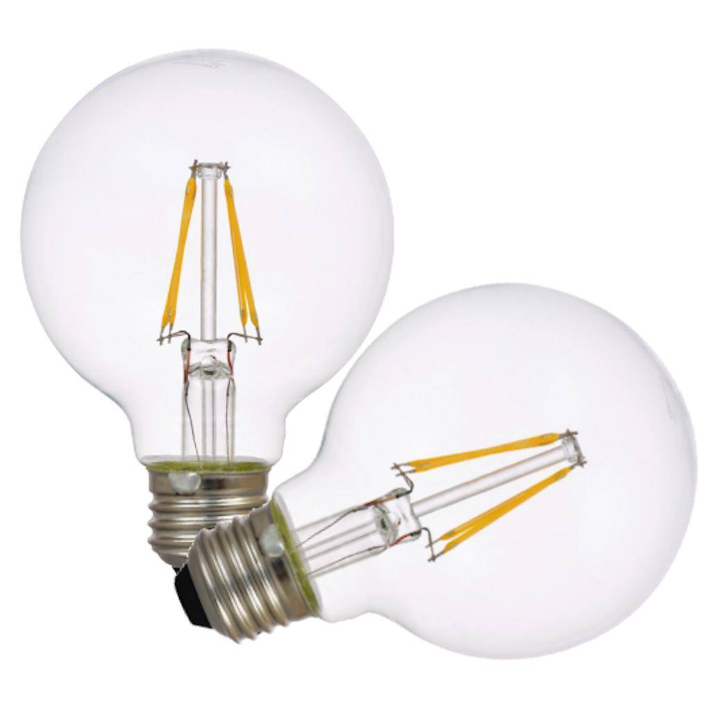 8 watt 120 volt G25 Medium Screw Base 5000K Daylight Clear Dimmable LED (2 pack) 1