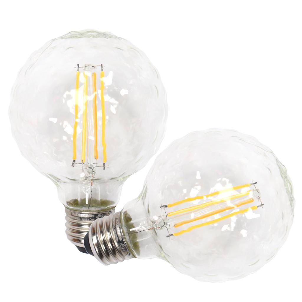 4 watt 120 volt G25 Medium Screw Base 2700K Warm White Non-Dimmable LED (2 pack) 1