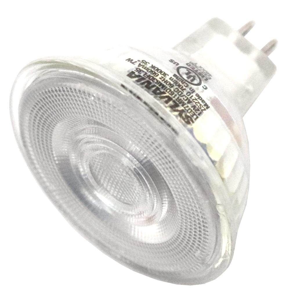 7 watt 12 volt MR16 Bi-Pin Base 3000K Natural White Dimmable Flood LED 1