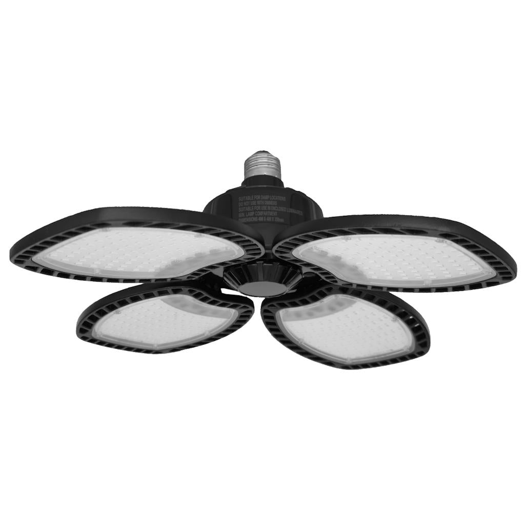 60 watt 120 volt Medium Screw Base 5000K Daylight Black LED Utility Light 1