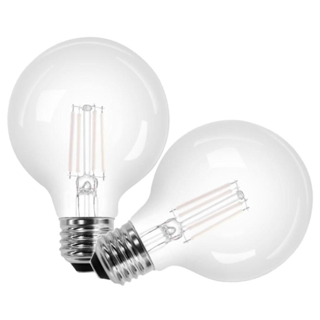 3.5 watt 120 volt G25 Medium Screw Base 2700K Warm White Dimmable White Filament LED (2 Pack) 1