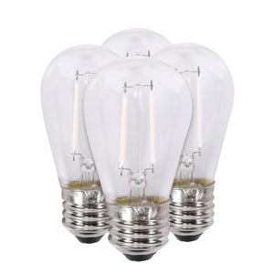 2 watt 120 volt S14 Medium Screw Base 2700K Warm White Dimmable White Filament LED (4 Pack) 1