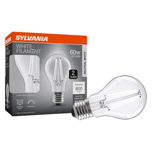 6 watt 120 volt A19 Medium Screw Base White Filament LED Light Bulb (2 Pack) 3