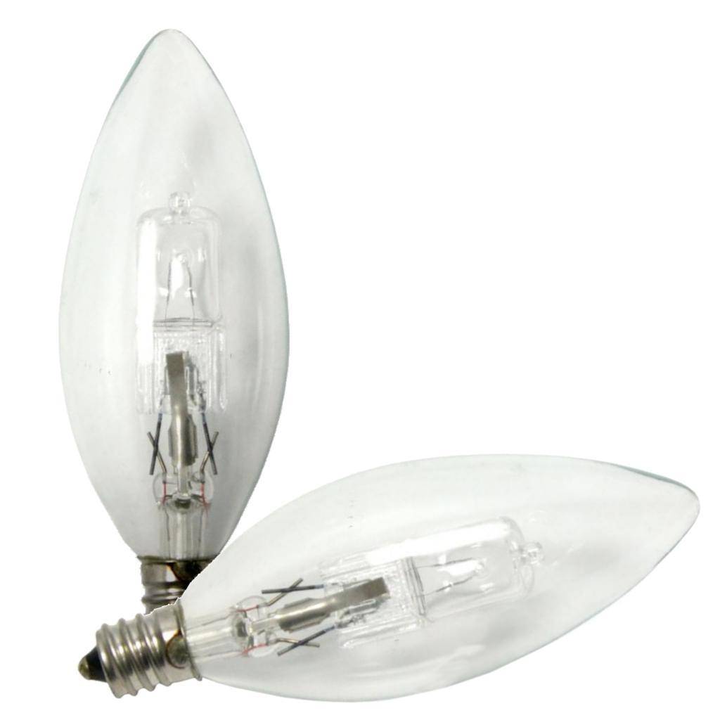 25 watt 120 volt B11 Candelabra Screw Base 2800K Warm White Clear Halogen (2 pack) 1