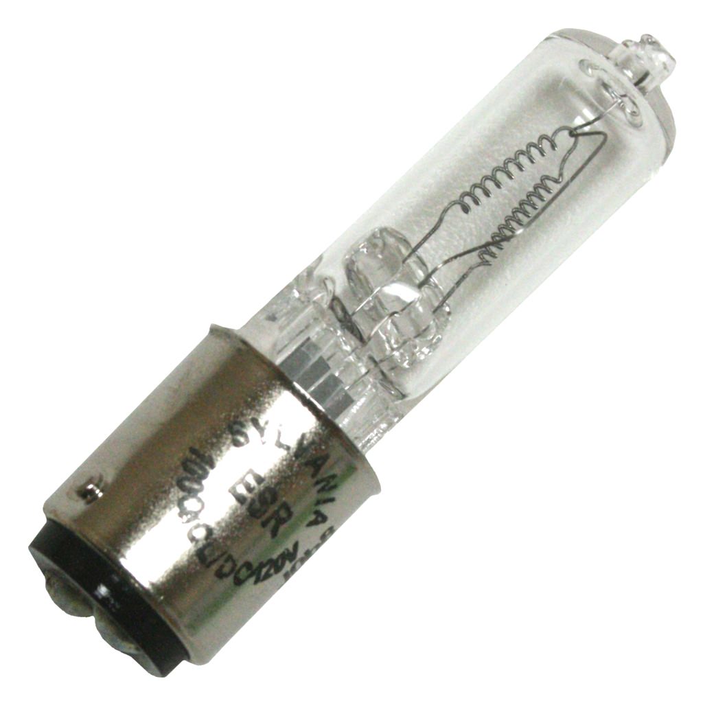 100 watt 120 volt T4 Double Contact Bayonet Base Natural White Clear 1