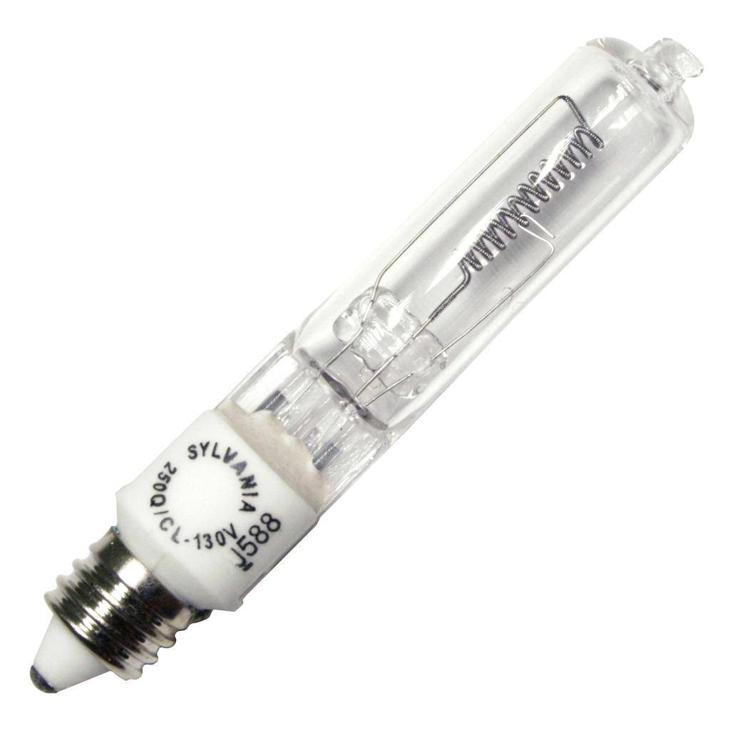 250 watt 130 volt T4 Miniature Candelabra Screw Base 3000K Natural White 1