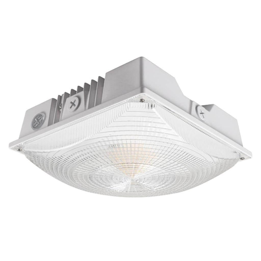 10/15/20 watt 120/277 volt CCT Selectable White Finish Dimmable LED Canopy 1