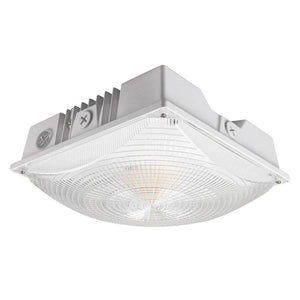 10/15/20 watt 120/277 volt CCT Selectable White Finish Motion/Daylight Sensor Dimmable LED Canopy 1