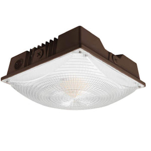 40/60/75 watt 120/277 volt CCT Selectable Bronze Finish Motion/Daylight Sensor Dimmable LED Canopy 1