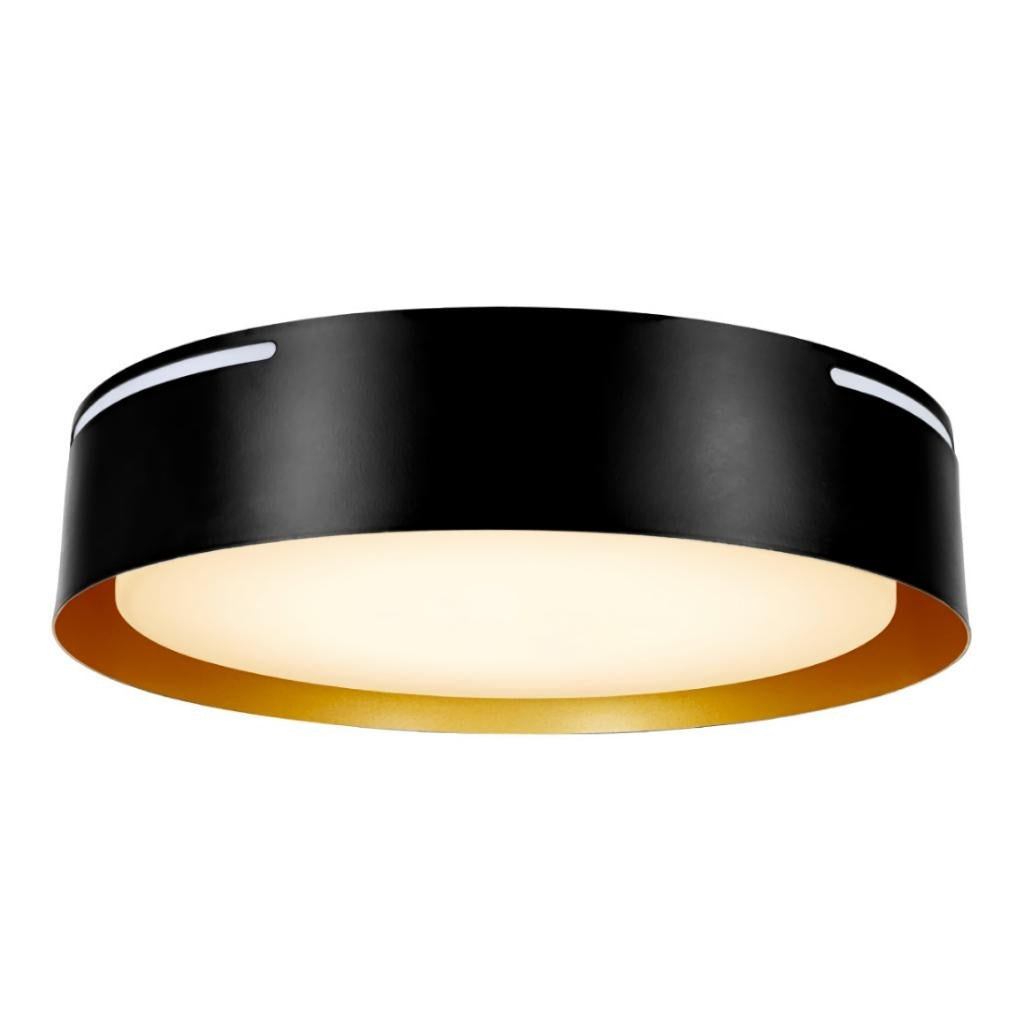 13" 42.5 watt 120 volt CCT Selectable Black & Gold Finish LED Fixture with Night Light 1