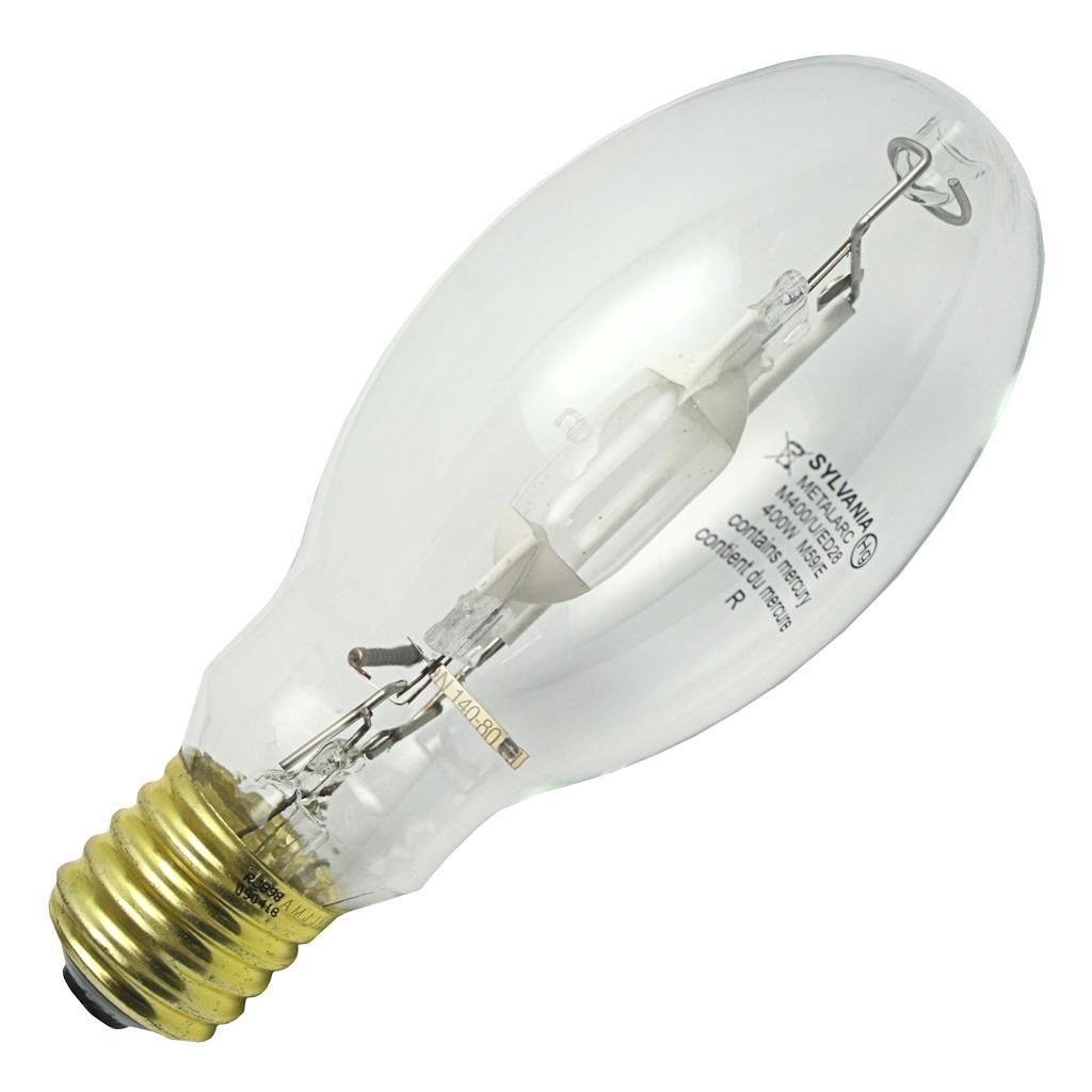 400 watt ED28 Mogul Screw Base 4000K Cool White Clear Metal Halide 1