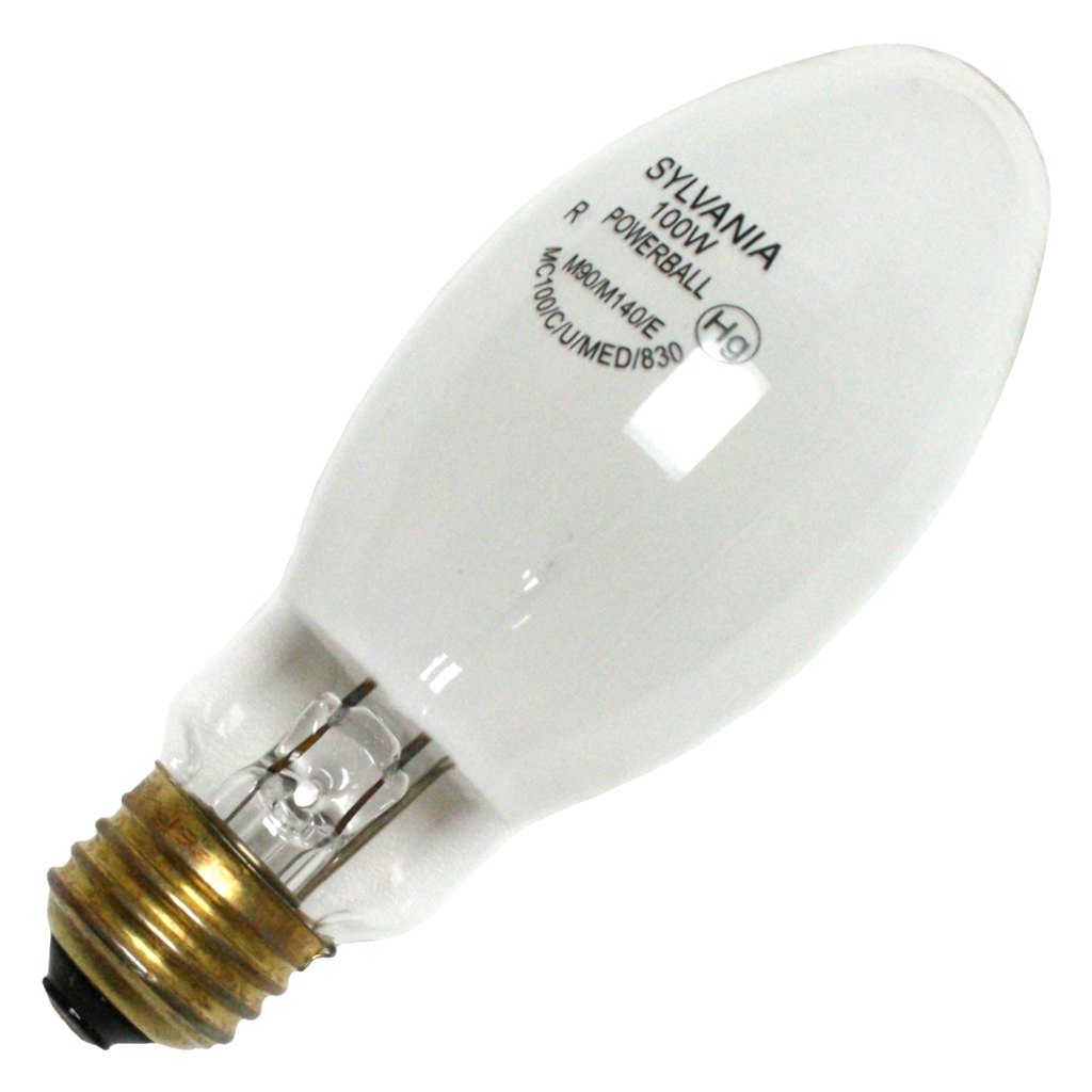 100 watt E17 Medium Screw Base 3000K Natural White Coated Metal Halide 1
