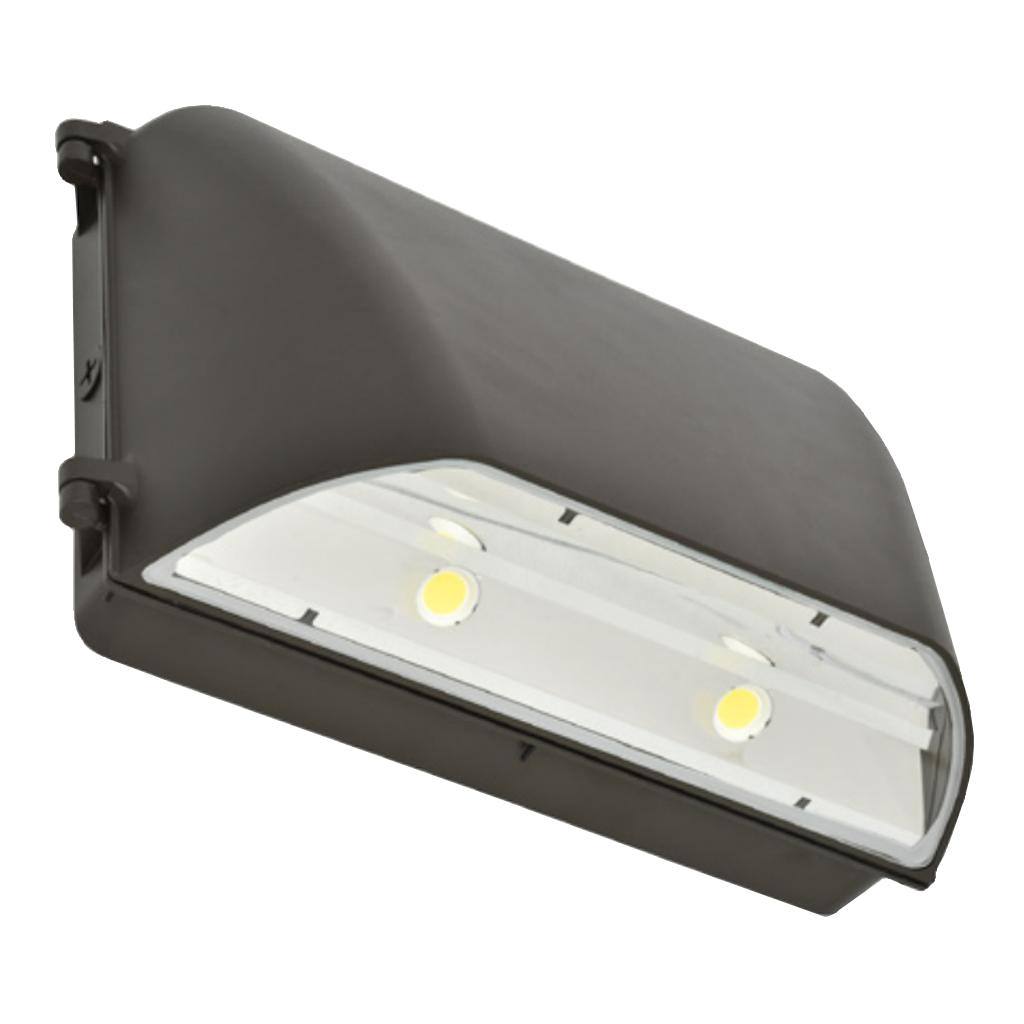 75 watt 120/277 volt 4000K Cool White Bronze LED Wallpack 1