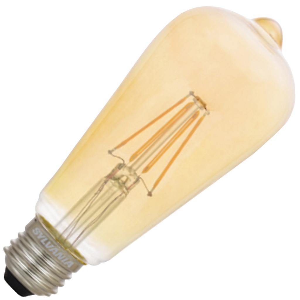 6.5 watt 120 volt ST19 Medium Screw Base 2200K Warm White Amber Dimmable LED 1