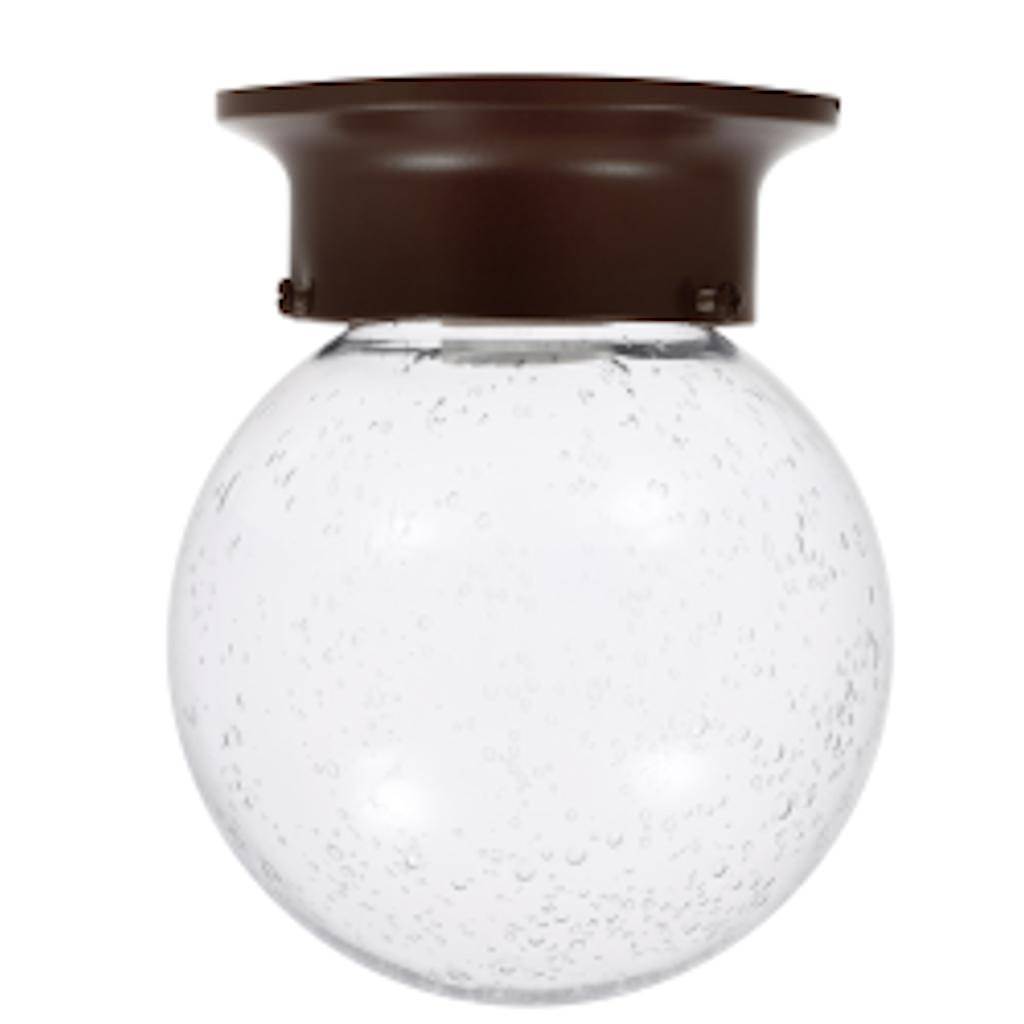1 Light Globe Black Glass Non-Dimmable LED  Fixture 1
