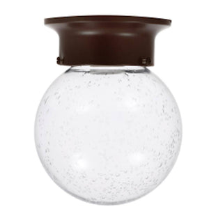 1 Light Globe Black Glass Non-Dimmable LED  Fixture 1