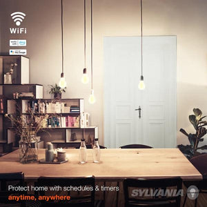 7.5 watt 120 volt A19 Medium Screw Base Warm White Clear Glass Smart Wifi LED Light Bulb 4