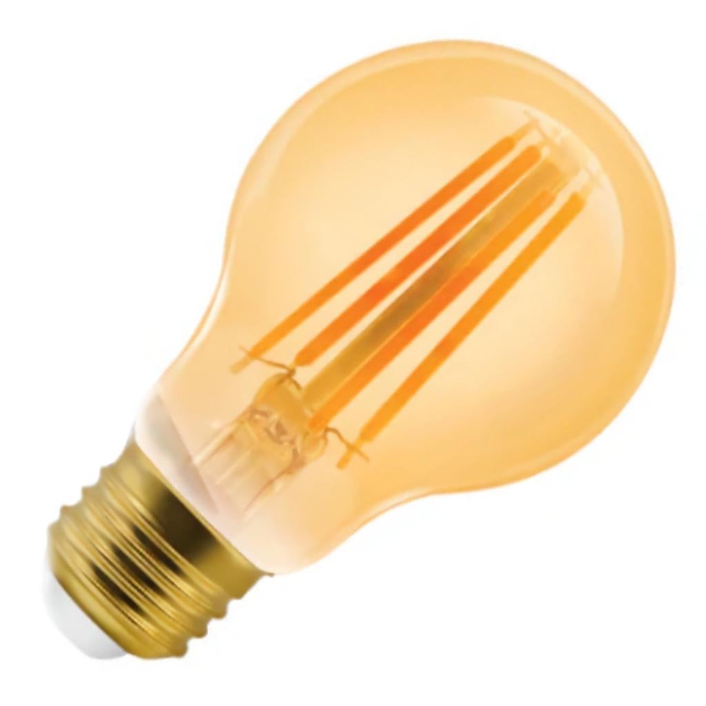 4.5 watt 120 volt A19 Medium Screw Base Warm White Amber Glass Smart Wifi LED Light Bulb 1