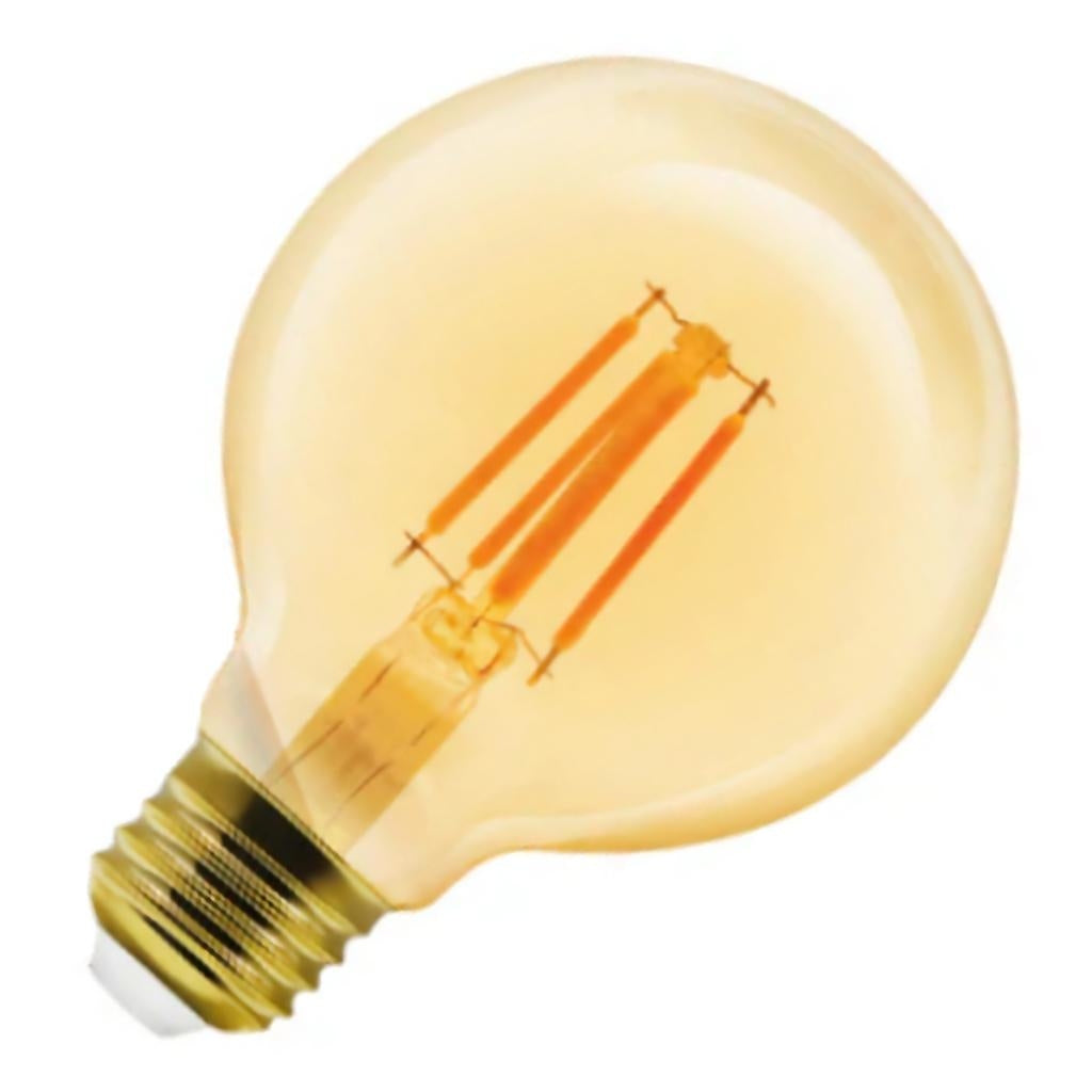 4.5 watt 120 volt G25 Medium Screw Base Warm White Amber Glass Smart Wifi LED Light Bulb 1